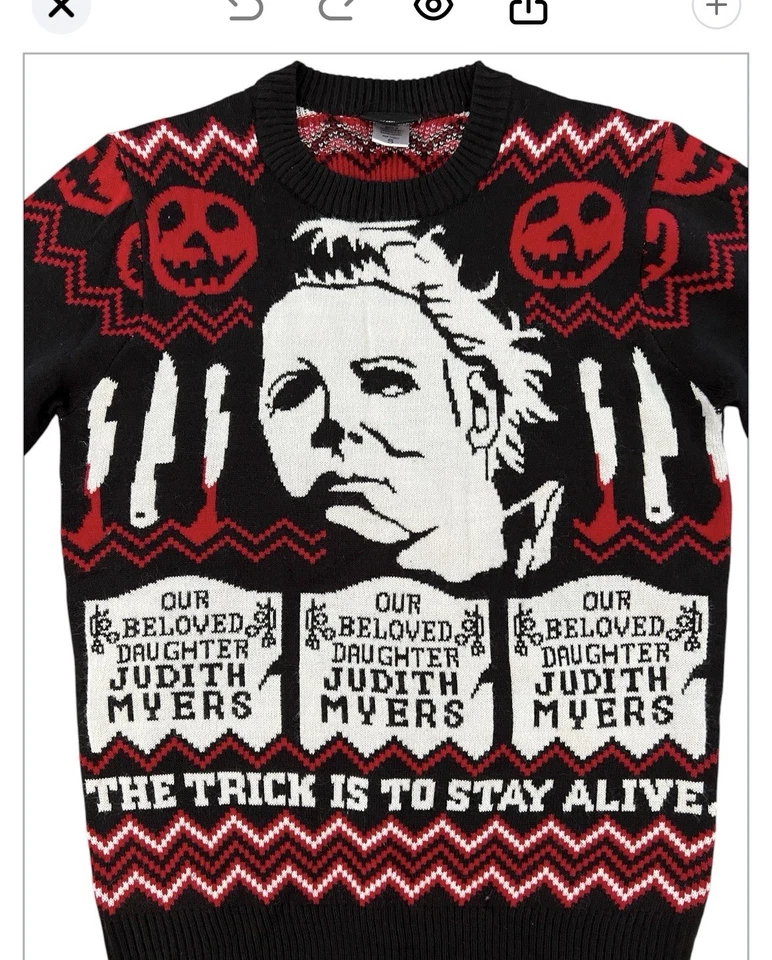 John Carpenter’s Michael Myers Halloween Sweater Small Horror Movie Christmas - Image 2 of 4