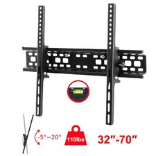 Flat TV Wall Mount Bracket 20  Tilt Swivel For 32 37 42 47 50 55 60 65 70" inch