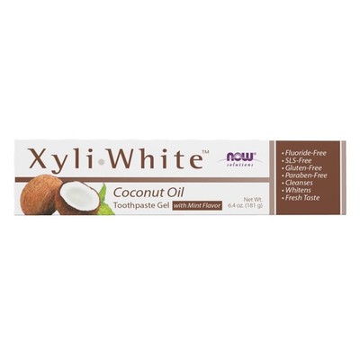 NOW Foods Solutions, Xyliwhite  Toothpaste 6.4 Ounce (Pack of 1), Colorless