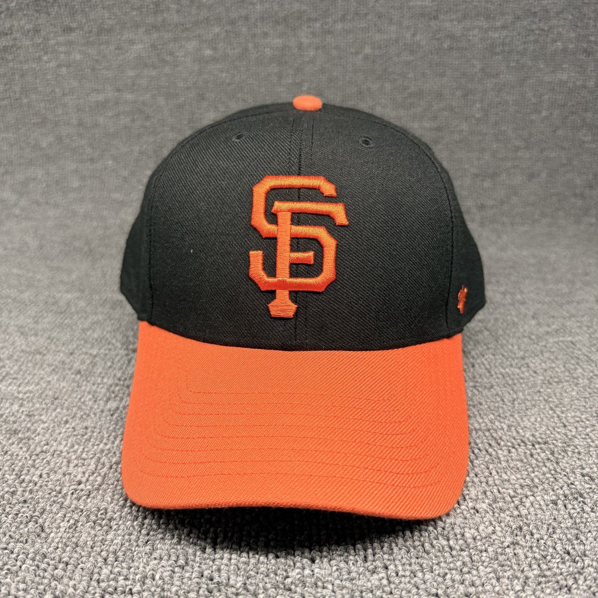 New '47 San Francisco Giants Clean Up Adjustable Hat Black Orange Cap