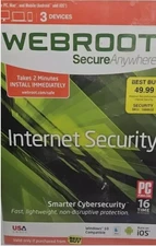 Webroot Secure Anywhere (PC, 2005) Advanced Internet Security Disc Only VG