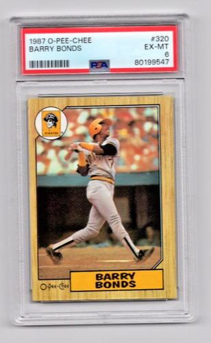 1987 O-Pee-Chee #320 BARRY BONDS Pittsburgh Pirates PSA 6