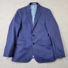 Express Photographer Blazer Mens 36R Blue Fitted Suit Jacket Sport Coat