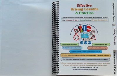 Effective Driving Lessons & Practice Coil binding+3Tabs +500micron Acetate Cover