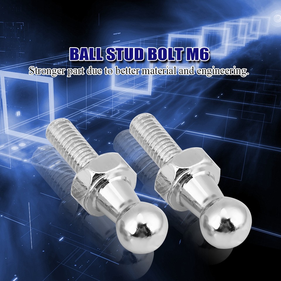 2Pcs Car Iron Ball Stud Bolt M6 for Gas Struts Ball Ended eBay