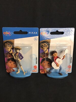 Lot of 2 Disney Coco Mini Figurines Toys Cake Toppers Holiday
