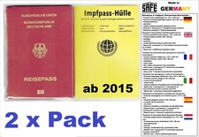 Protective Case Impfpass Passport for Impfausweis Booklet Case Pouch 2 Pack