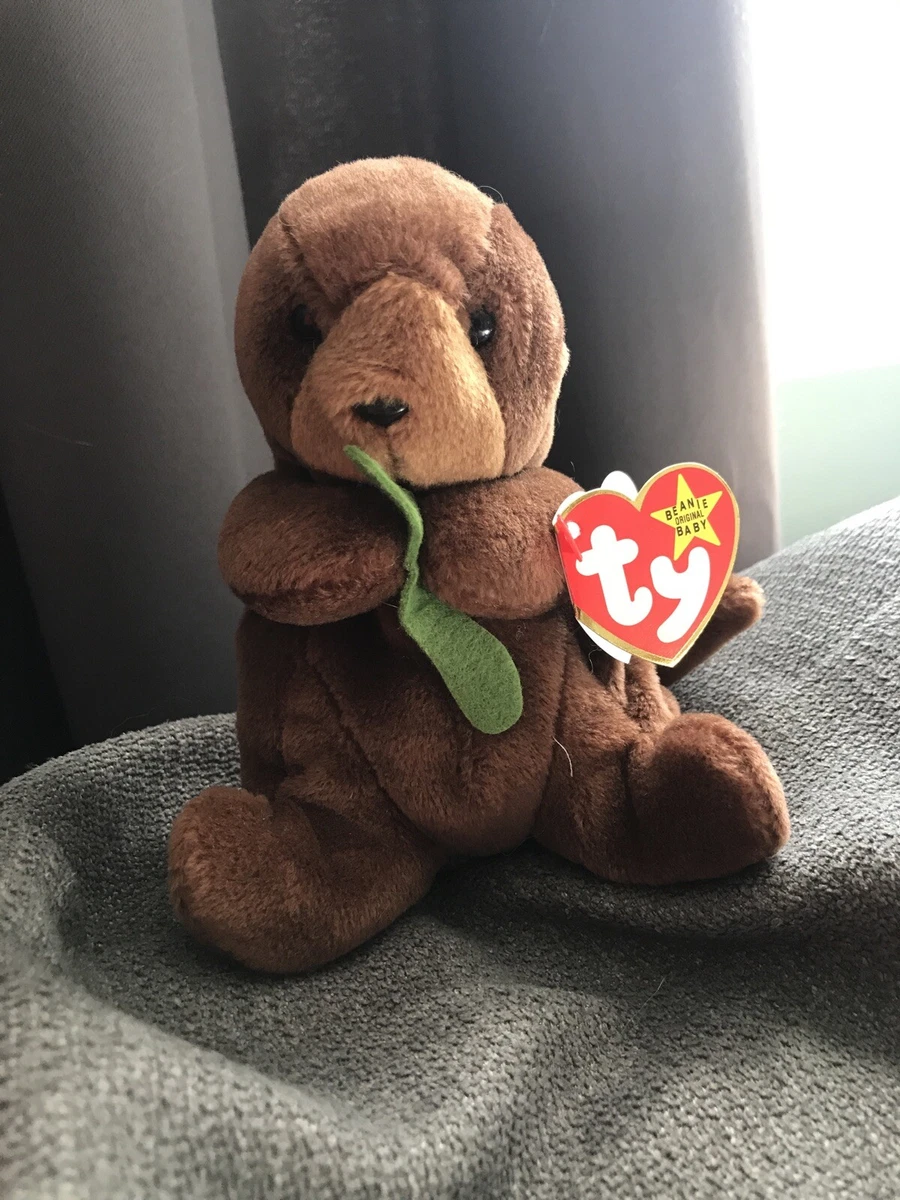 Seaweed Beanie Baby TY Seaweed the Otter Rare tag errors Vintage 1995 1996