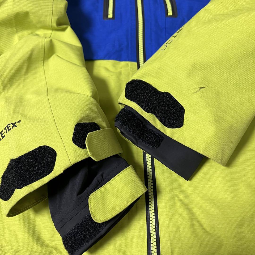 BURTON AK GORE-TEX MAK 2L STAGGAR Jacket Mens M Yellow Blue BURTON AK GORE-TEX MAK 2L STAGGAR Jacket Mens M Yellow Blue