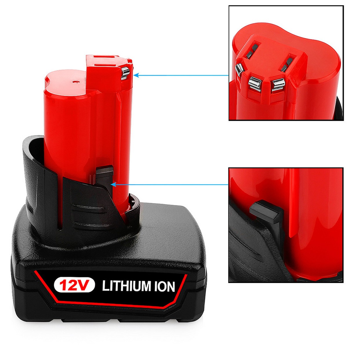 Milwaukee High Output M12 REDLITHIUM XC6.0 Drill Driver Tools Battery Pack - View #9