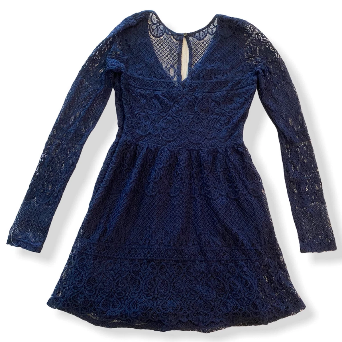 Hollister blue lace dress cheap