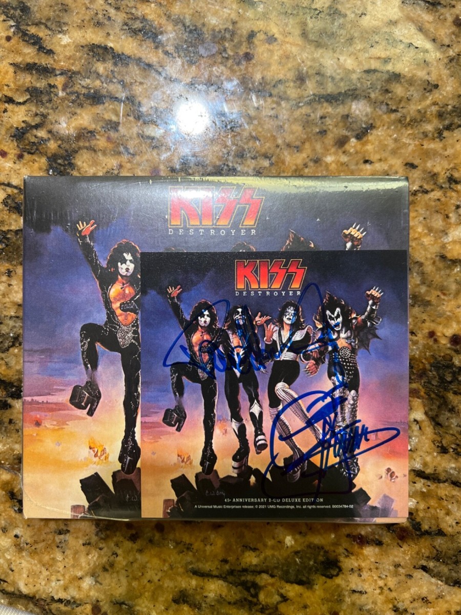 KISS Destroyer 45th SIGNED 2 CD AUTOGRAPHED By Gene Simmons & Paul