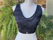 NWT Sweaty Betty High Support  Power Icon Running Bra Size 36F Ultra Black Camo