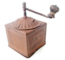 ANTICO MACINA CAFFE' FB TRE SPADE VECCHIO MACININO IN LATTA D'EPOCA 900 VINTAGE