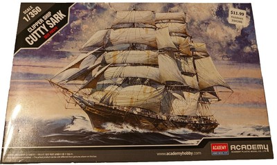 Academy 1/350 Scale Clipper Ship Cutty Sark 14110 Plastic Model Kit, Complete OB