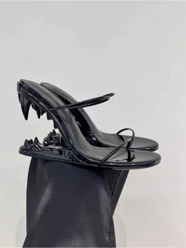 Nuevas Sandalias de Metal con Tacones Perfilados Moda Sandalias de Tacón Alto para Mujer - Imagen 33 de 39
