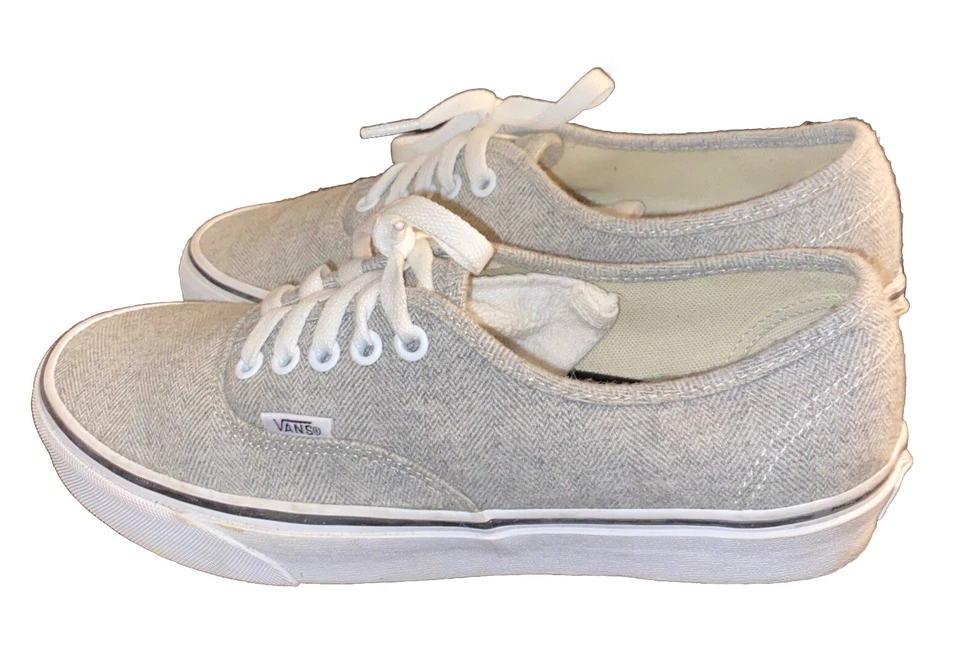 Vans White Asparagus Herringbone True White Shoes Men's 8.5 Womens 10 - Image 4 of 4