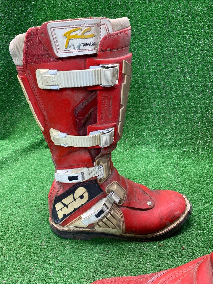 Vintage AXO Motocross boots Safford Favaro special edition (MX) - Size 9 Red Foto 2 de 4