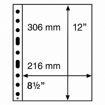 Leuchtturm Kunststoffhüllen GRANDE EASY 1er 306 x 216 mm 50er-Pack SH312-1C