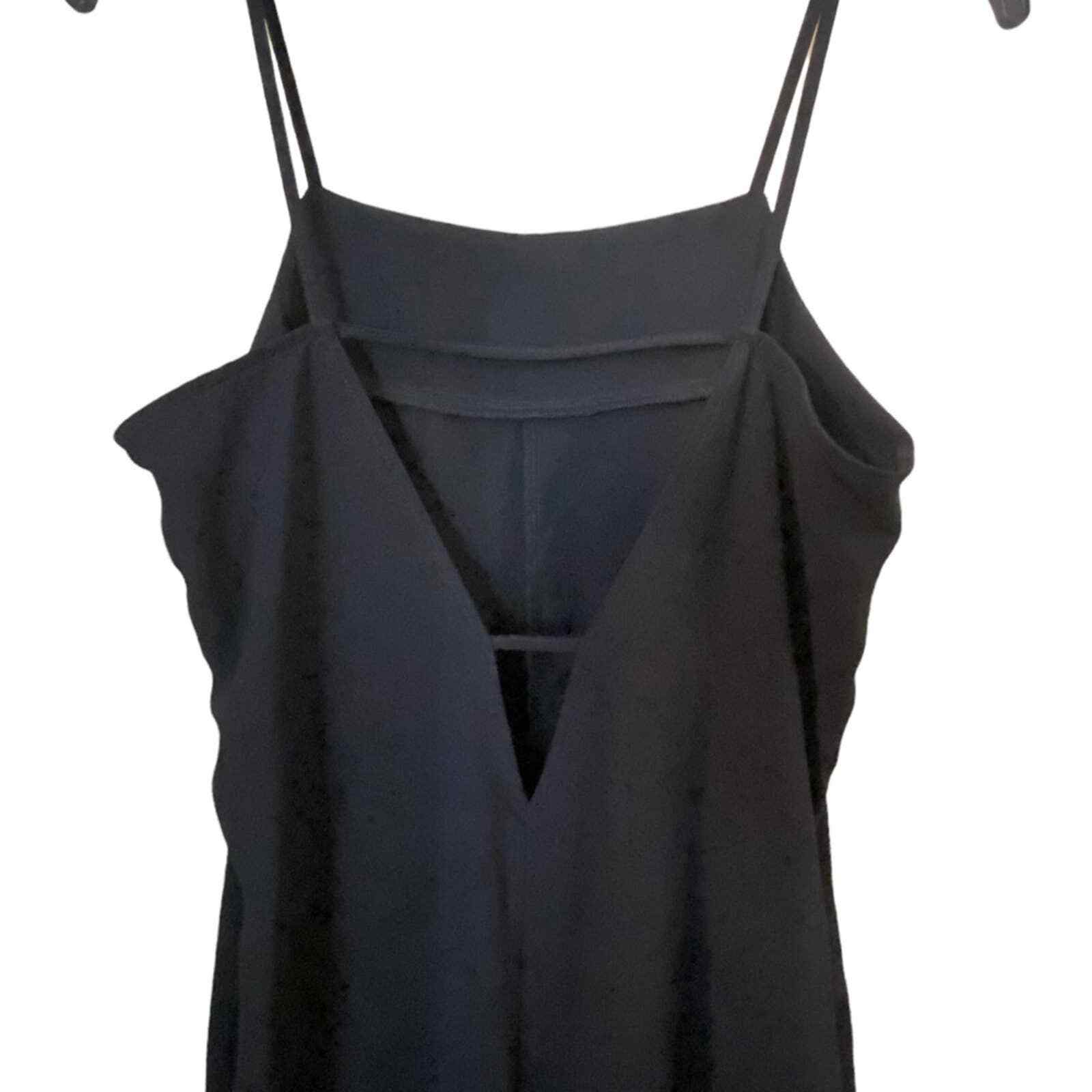 Zara Basic Black Spaghetti Strap Jumpsuit Size Sm… - image 6