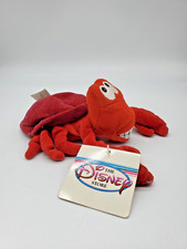 The Disney Store Mini Bean Bag The Little Mermaid SEBASTIAN The Crab 8" Plush