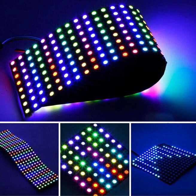 DC5V WS2812B RGB Flexible LED Panel Matrix Programmable Display Screen Lights - Image 2 of 4