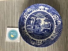 ONE SPODE Blue Italian Pasta Bowl White Blue Porcelain 8.5" / 23 cm MADE/ENGLAND