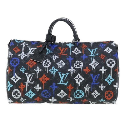 LOUIS VUITTON Monogram Eclipse Keepall Bandouliere 50 Boston 