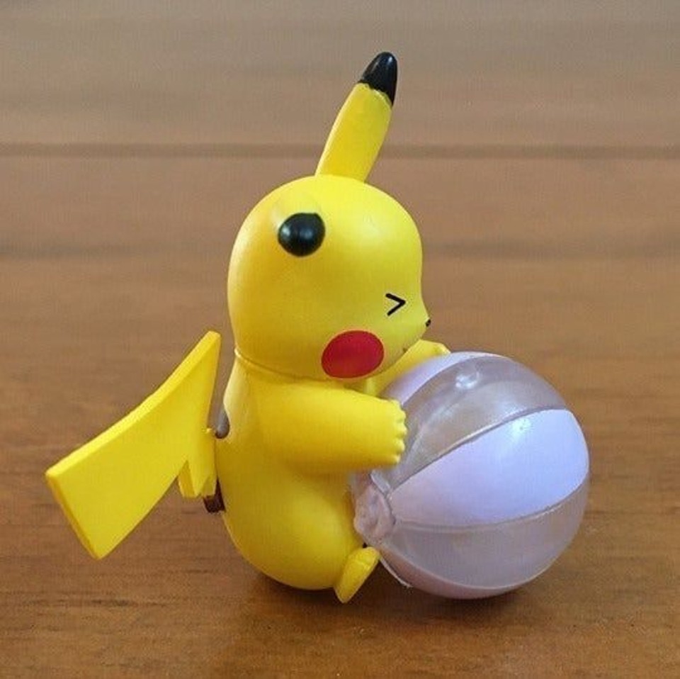 Pikachu Small Plastic Figure Pokemon Giragira Sunshine Pastel Beach