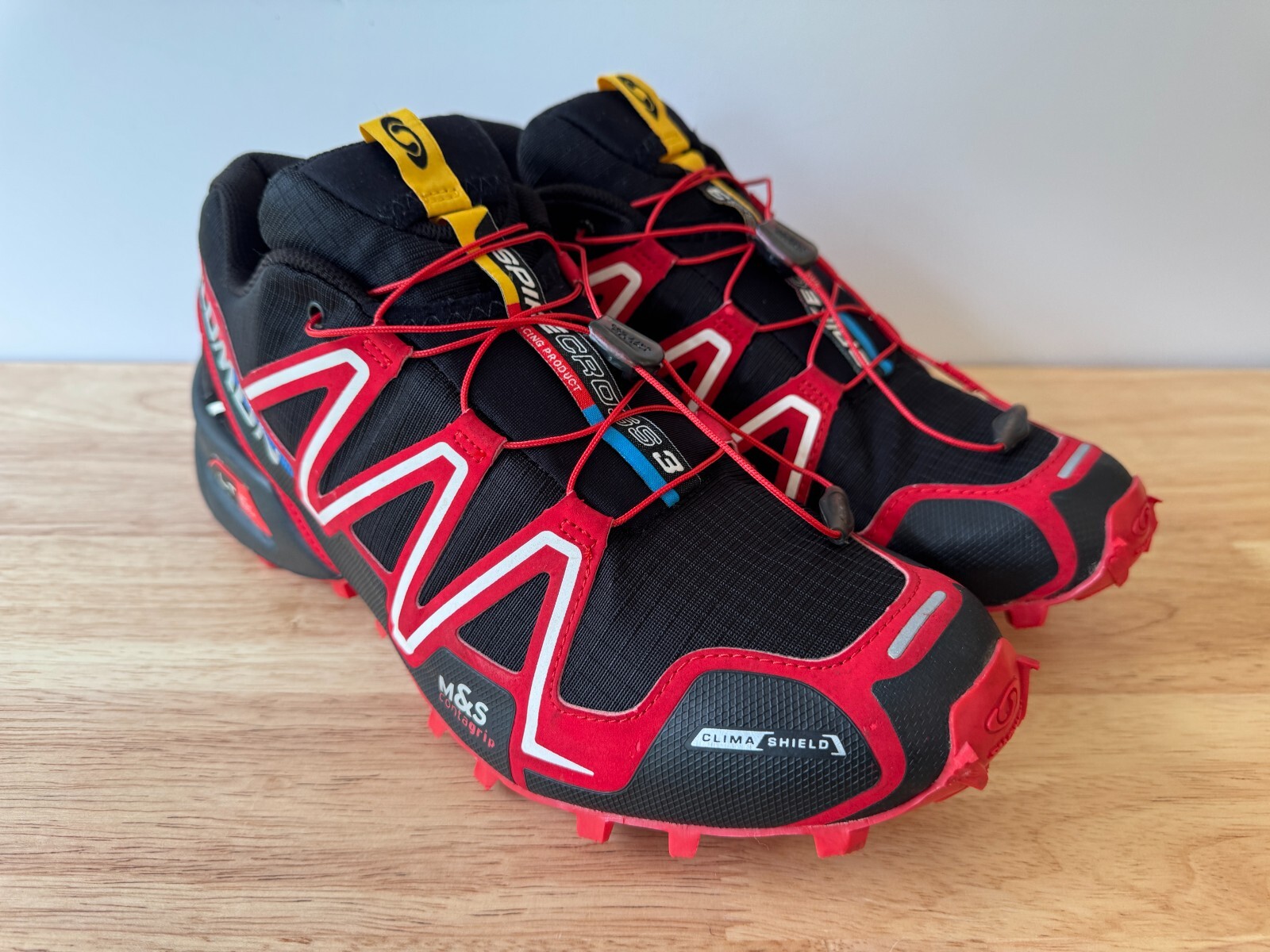 Scarpe Salomon Spikecross 3 invernali trail running rosse unisex uomo 11 donna 12
