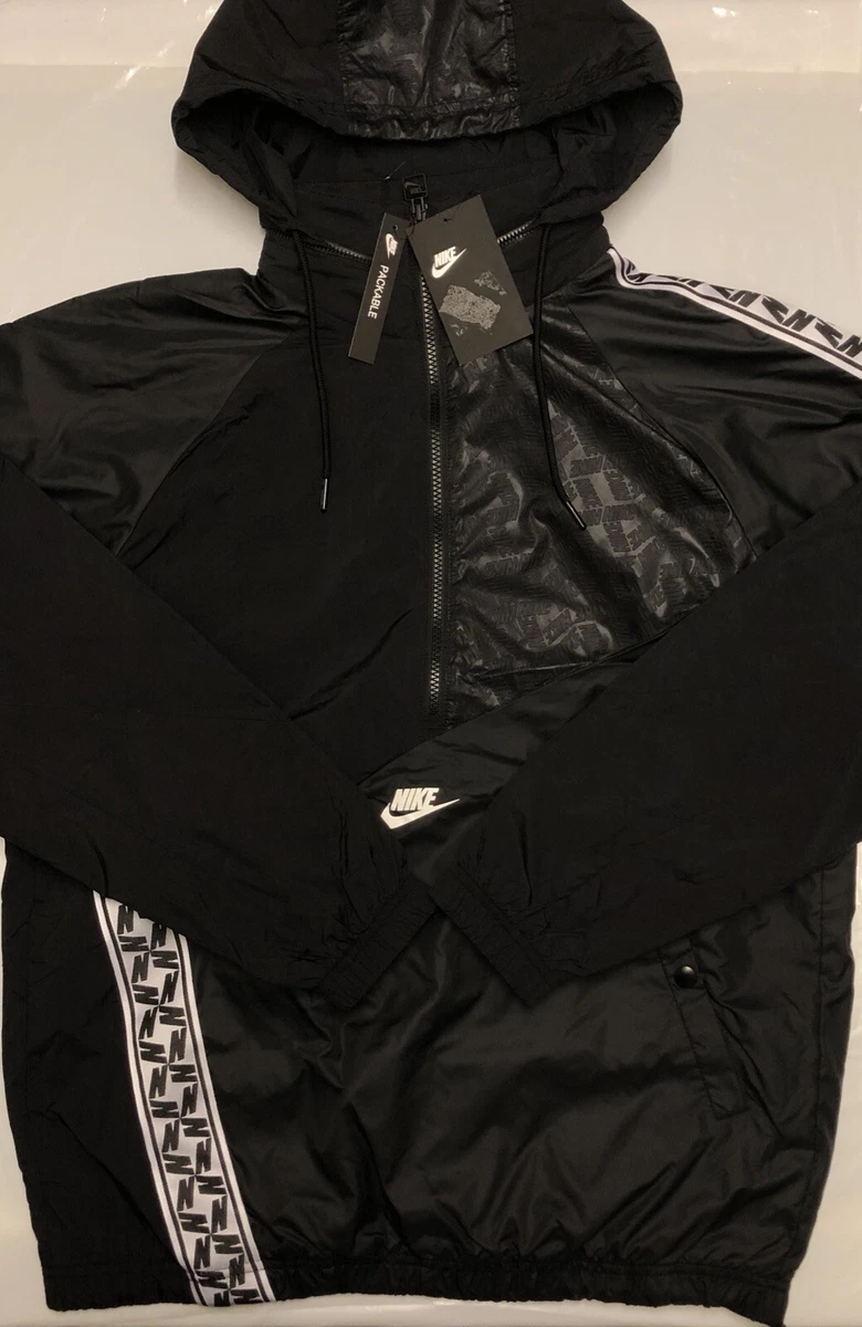 NIKE SPORTSWEAR TAPED WOVEN ANORAK MENS JACKET Brand New With Tags XS | eBay