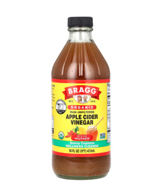 Bragg, Bio-Apfelessig mit der  Mutter , Honig-Cayennepfeffer, 473 ml 