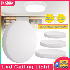 LED Ceiling Lights Flush Round Panel Down Light Living Room Kitchen Bathroom 48W