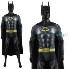 The Flash Batman Cape Bruce Wayne Michael Keaton Cosplay Costume Jumpsuit Suit