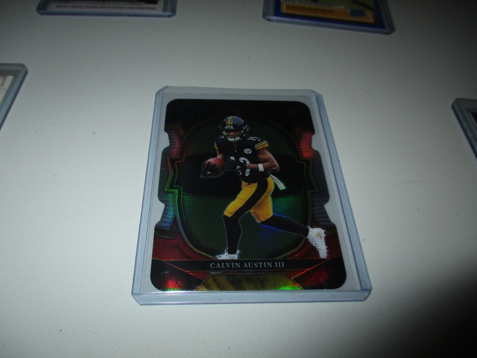 Calvin Austin III 2022 Panini Select Concourse Black Red Prizm Die Cut RC #65