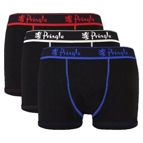 Pringle Mens 3 Pack Bamboo Boxers with Elastane Stretch Longer Leg