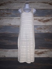 White Tank Sweater Dress Size Small S Layer Overdress Sexy Knit Beach Vacation 