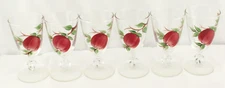 Franciscan Apple Libbey Set 6 Footed Juice Glass