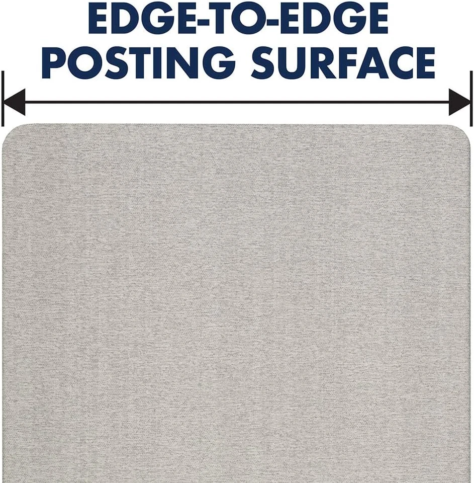 Bulletin Board for Walls, Fabric, 3' X 2', Frameless Pin Board, Fiberboard, Disp - Image 3 of 4