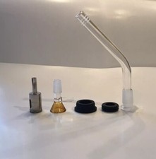 DIY BONG KIT 6  Inch 14mm 45 Degree Curved Downstem Glass Bowl Water Pipe
