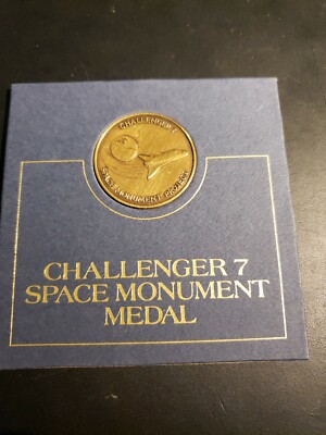 Vintage 1986 Bronze Challenger 7 Space Project Coin Medal