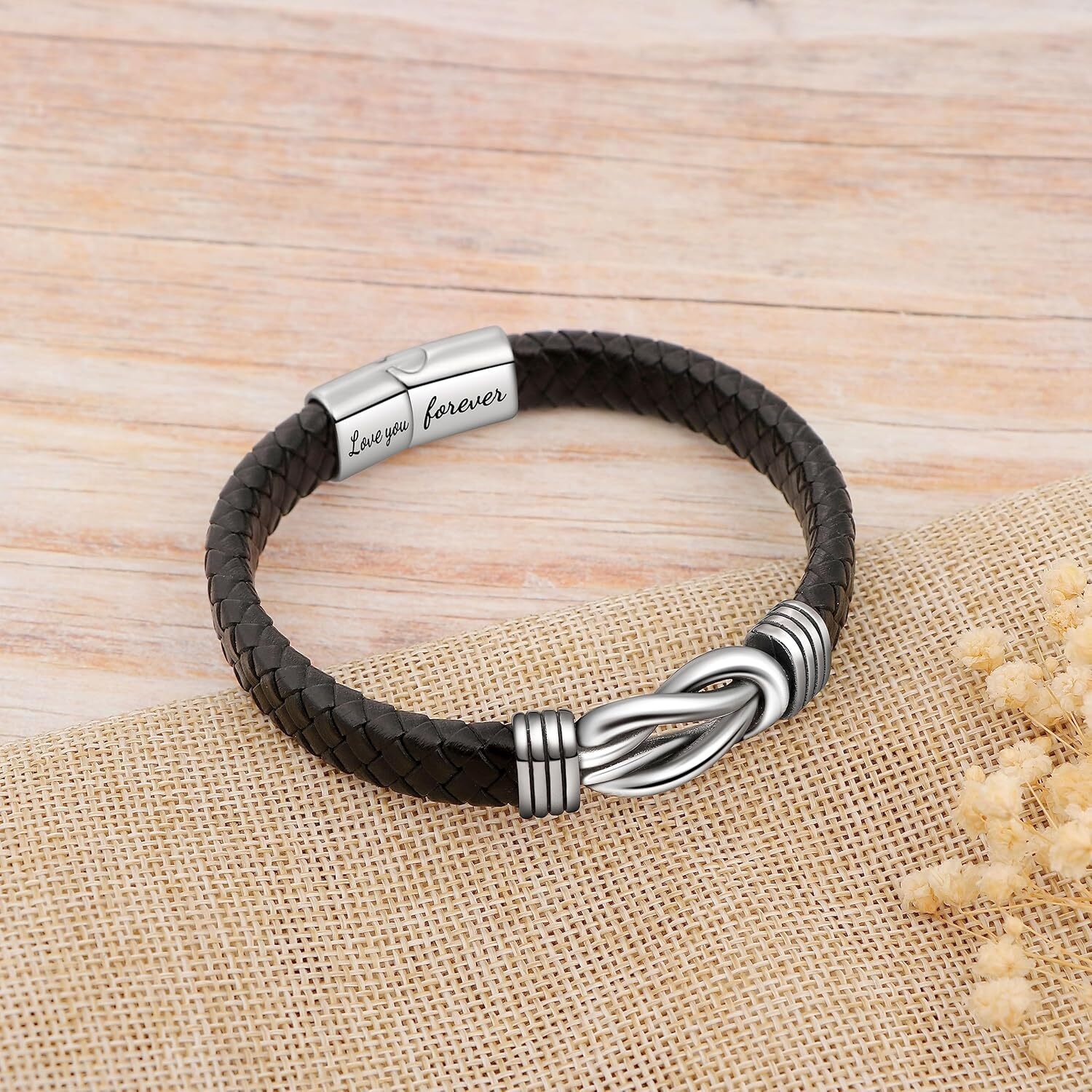 To My Son Gift for Son Bracelet Love from Mom, Dad Forever Birthday, Graduation