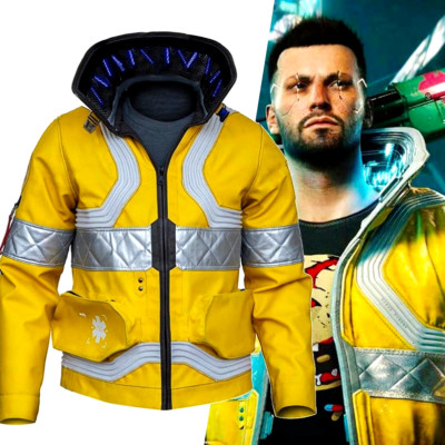 David Martinez Yellow Edgerunners Emergency Cosplay Neon Lights Cosplay Jacket