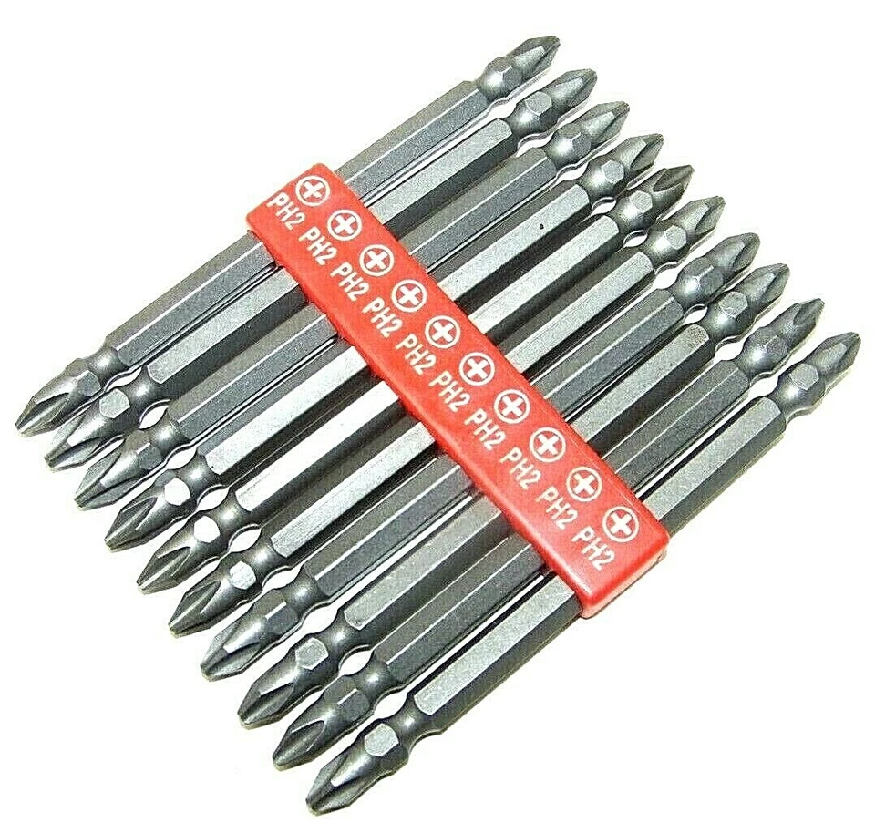 10pc 4-1/2" Double End Bit Set #2 Double End Phillips Precision Screwdriver Bits - Image 2 of 2
