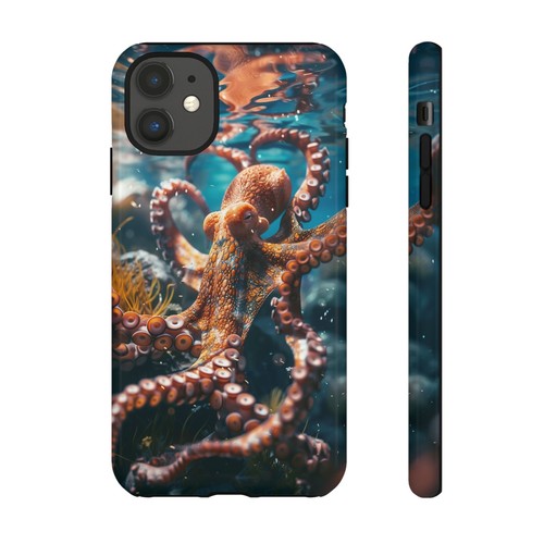 Phone Ink - iPhone, Pixel, Samsung Galaxy Case - Orange Octopus Reef - 第 86/191 張圖片