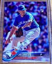 2018 Topps Series 1 #299 Luis Santos Rookie Card Toronto Blue Jays MLB Baseball. rookie card picture
