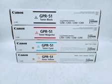 Lot of 4 Canon GPR-51 Toner Cartridge Yellow Cyan Black Magenta