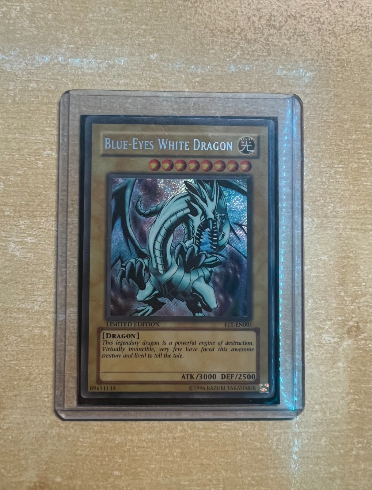 YuGiOh! TCG BlueEyes White Dragon FL1EN001 Limited Edition Secret