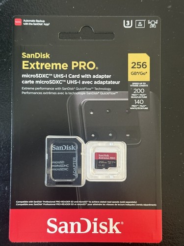 Sandisk 256GB Extreme Pro Micro SD XC Card 200MB/s For GoPro Hero 12 11 10 9 MAX - Zdjęcie 5 z 6