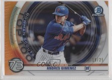 2020 Bowman Scouts Top 100 Chrome Orange Refractor 19/25 Andres Gimenez 1og